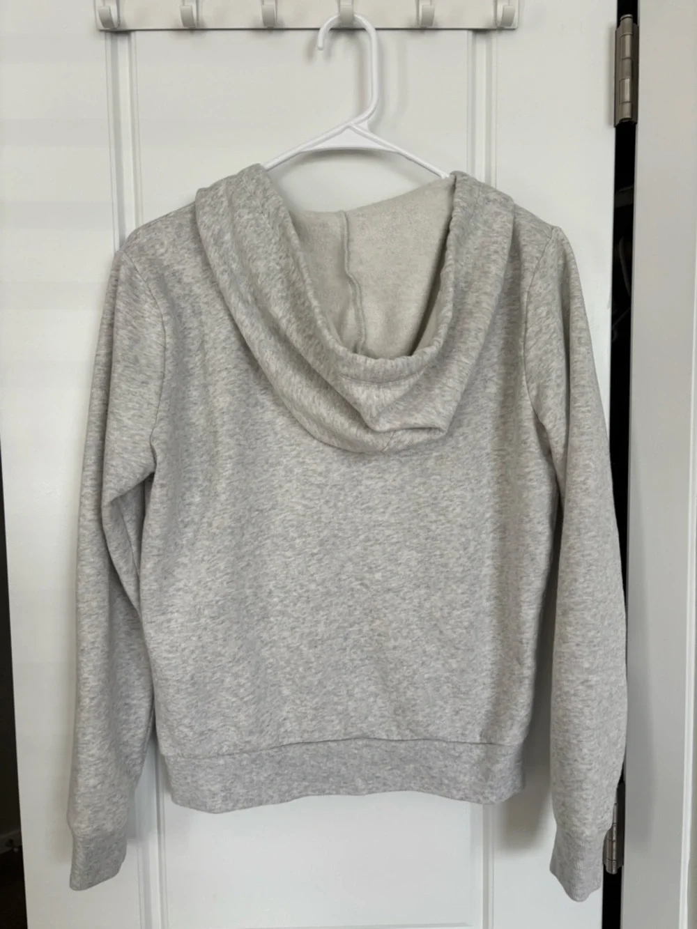 PINK Gray Fleece Zip Up Jacket - Picture 3 of 5